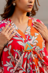 Coral Crush Cocoon dress