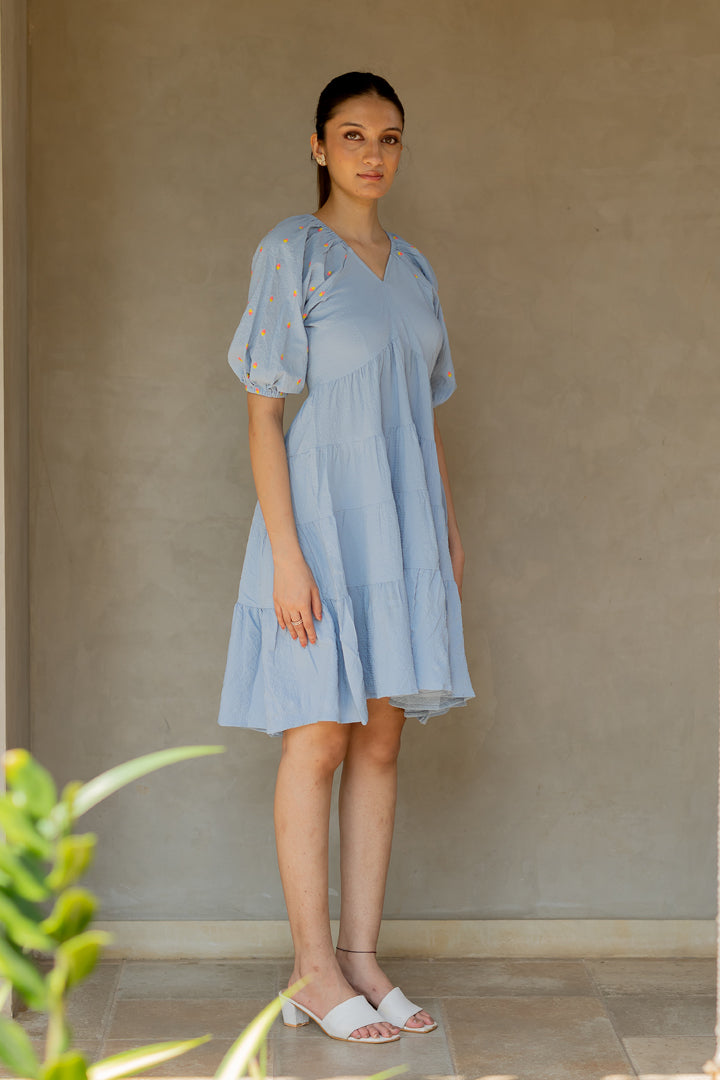 Azure Dream Tiered Dress