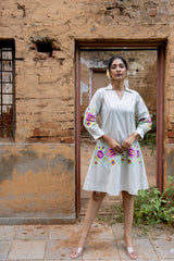 Ivory meadow dress
