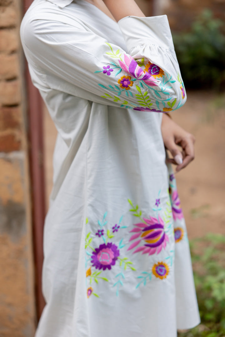 Ivory meadow dress