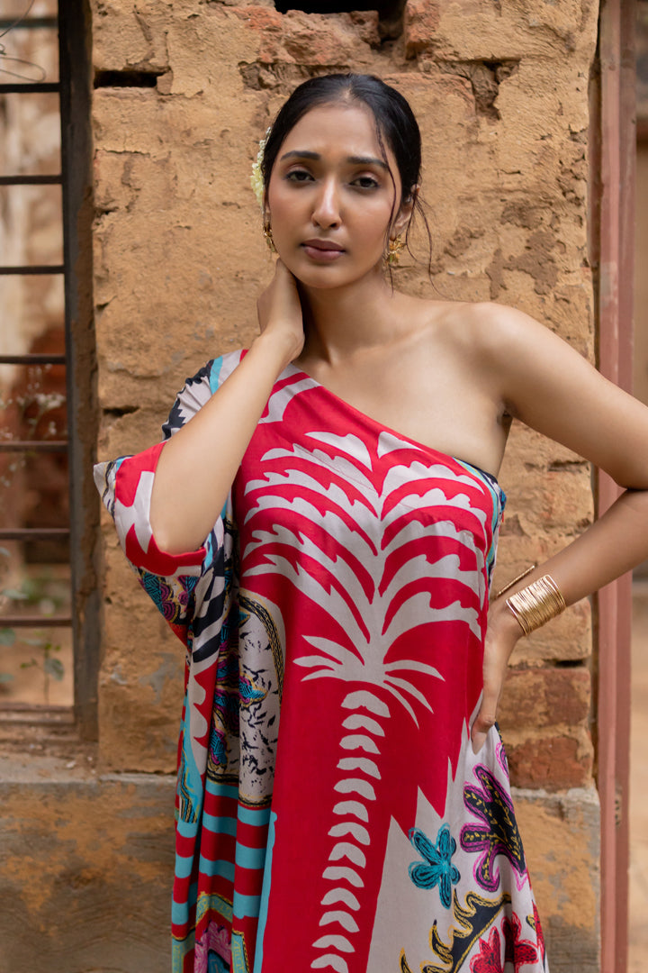 Scarlet Oasis Kaftan