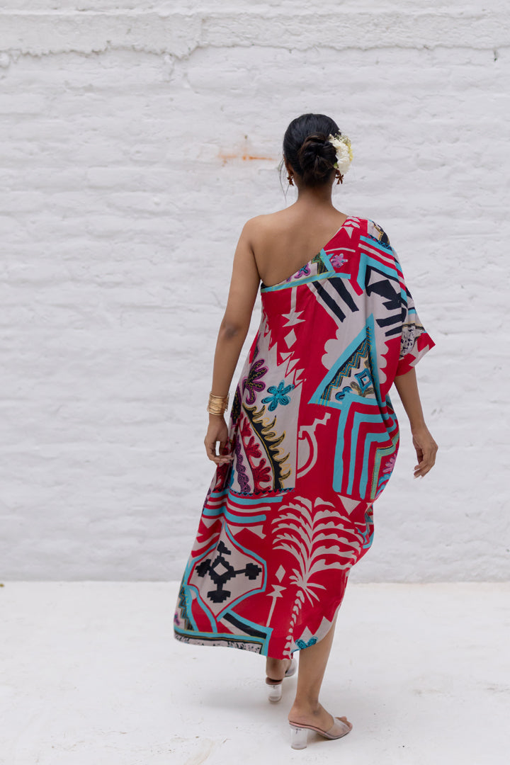Scarlet Oasis Kaftan