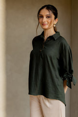 Olive Twilight Linen ToP