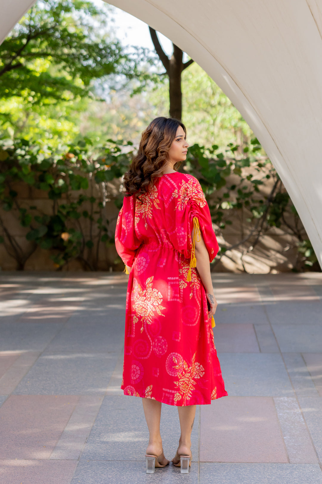 Sunset Hibiscus Cinch Dress
