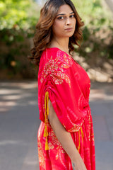 Sunset Hibiscus Cinch Dress