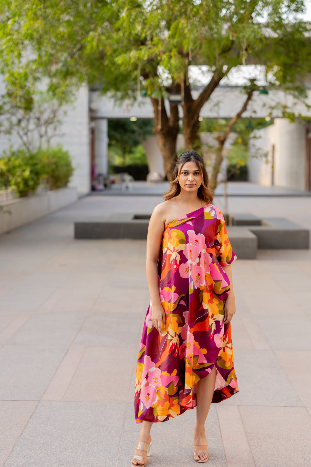 Flamenco One shoulder dress