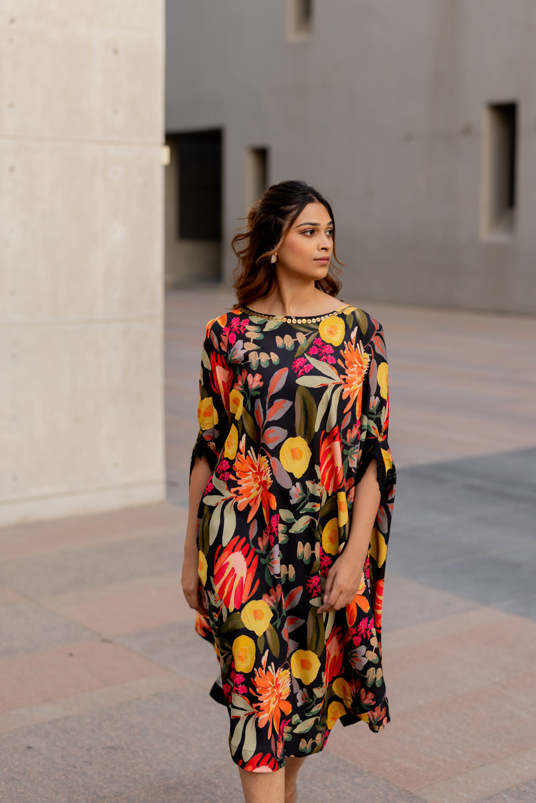 Midnight Garden Drift Kaftan