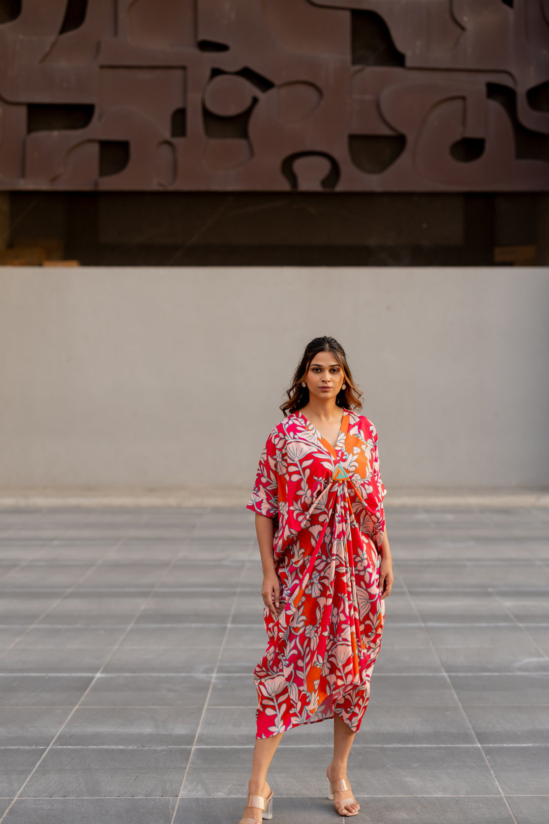 Coral Crush Cocoon dress