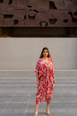 Coral Crush Cocoon dress