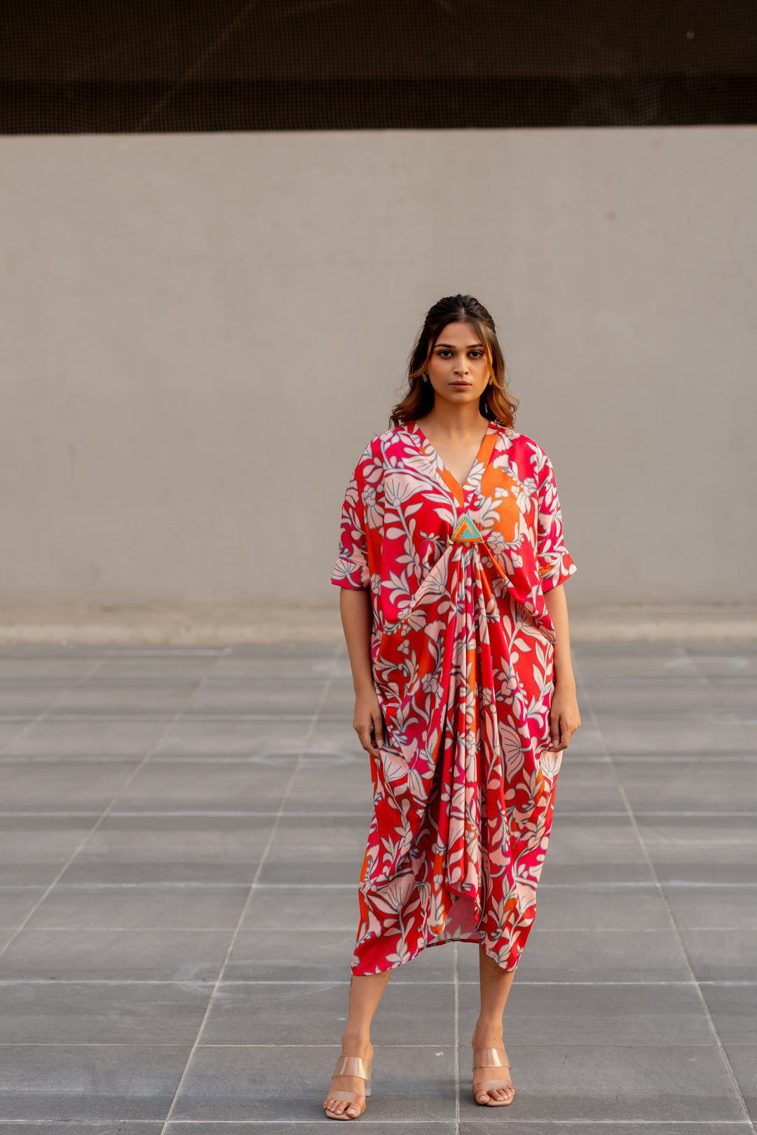 Coral Crush Cocoon dress