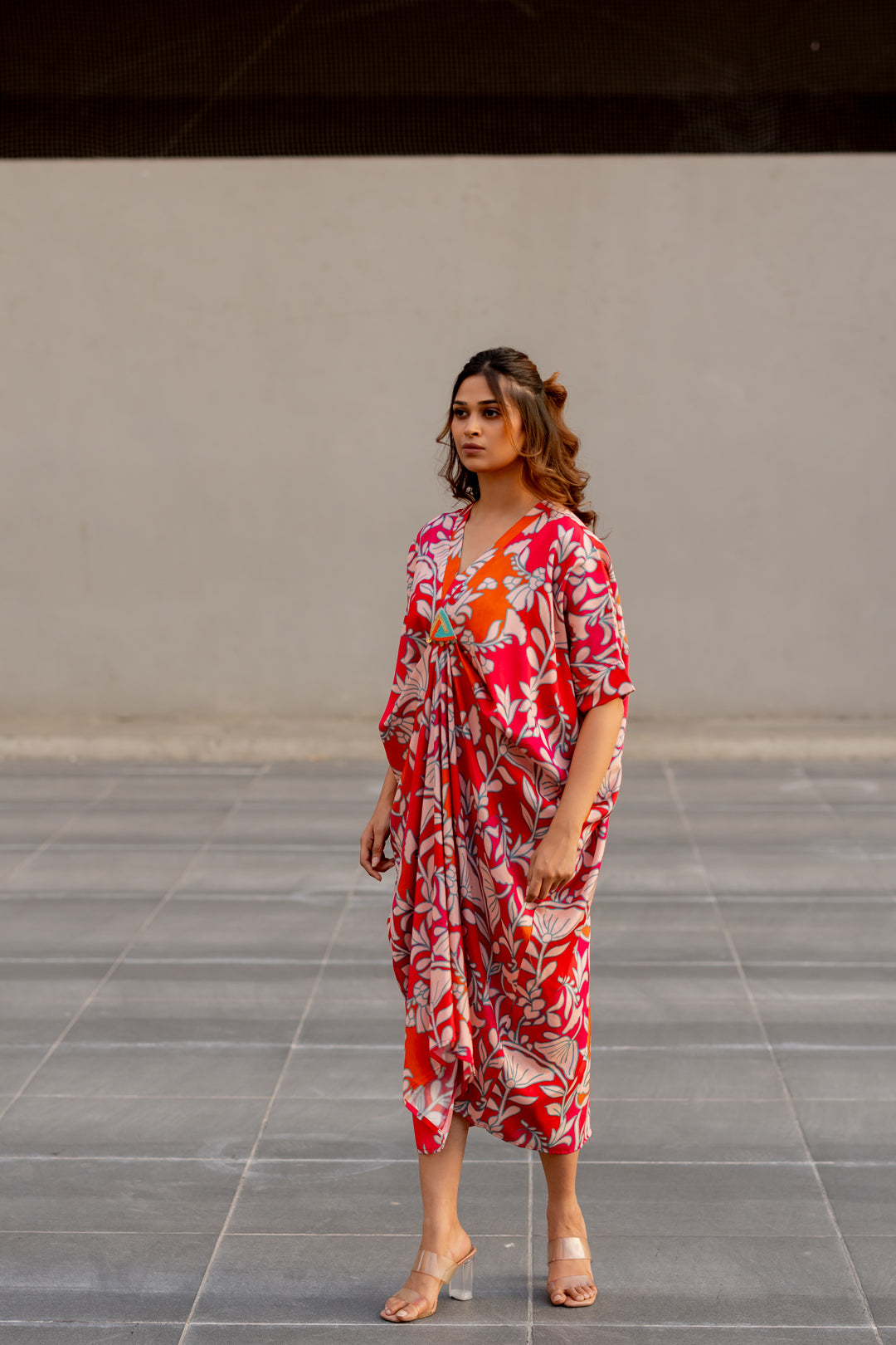 Coral Crush Cocoon dress