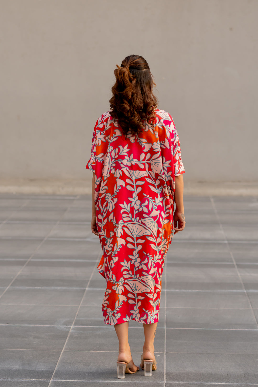 Coral Crush Cocoon dress