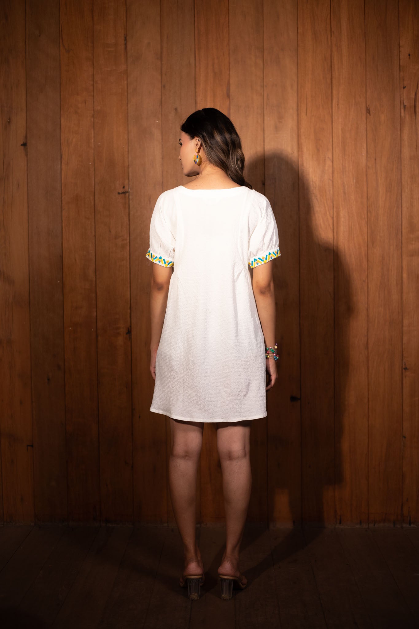 Neon Threads Whisper Cotton Dress