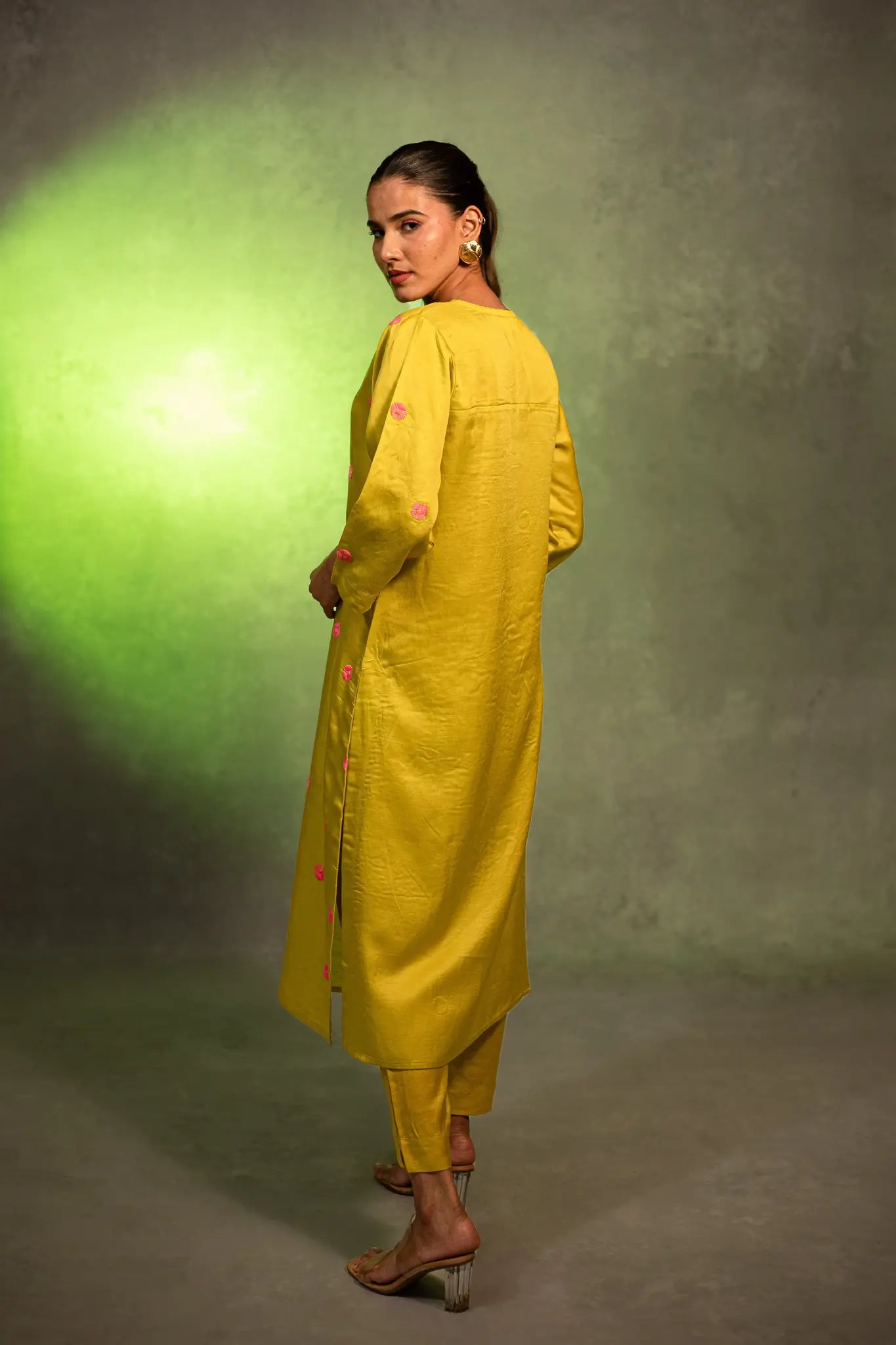 Sunburst Glow Bright Yellow Kurta and Pants Set