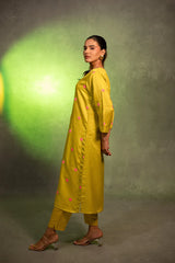 Sunburst Glow Bright Yellow Kurta and Pants Set