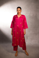 Rosy Radiance Dark Pink Kurta and Pants Set