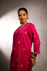 Rosy Radiance Dark Pink Kurta and Pants Set