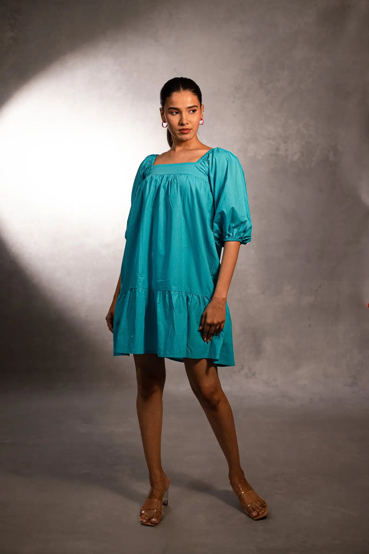 Sapphire Skies Tiered Short Dress